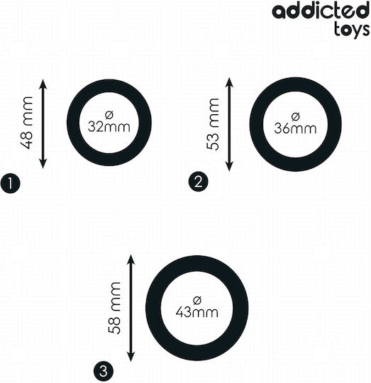 Addicted Toys Σετ Δαχτυλίδια Πέους Σιλικόνης