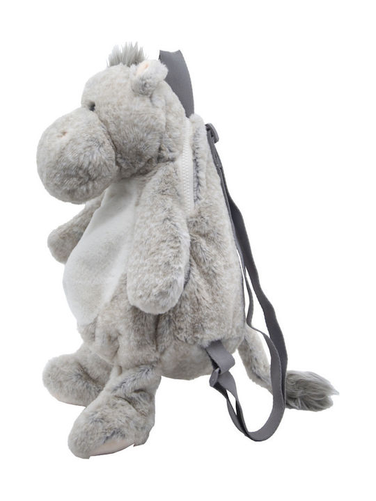 Synchronia Kinder Tasche Rucksack Grau 60x31cm Nilpferd