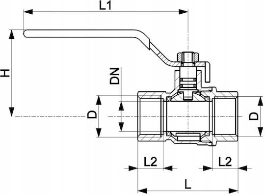Газов Кран 1/2 Ww Дръжка Kfa Armature