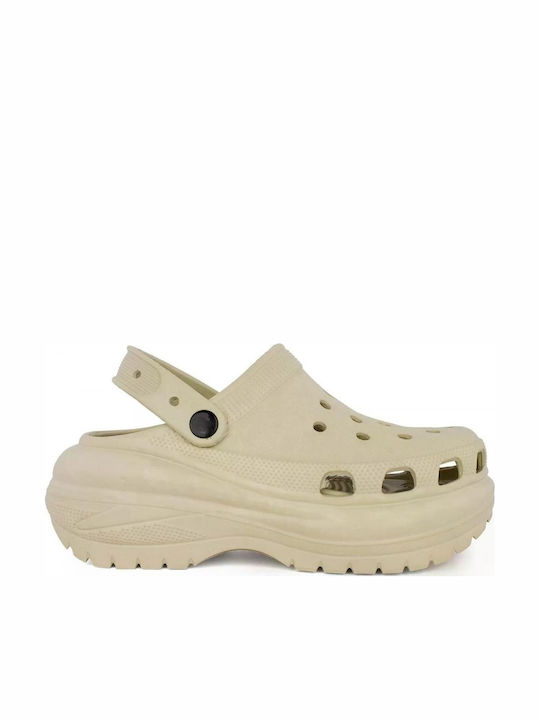 Seven Damen Clogs Beige