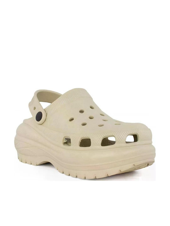 Seven Damen Clogs Beige