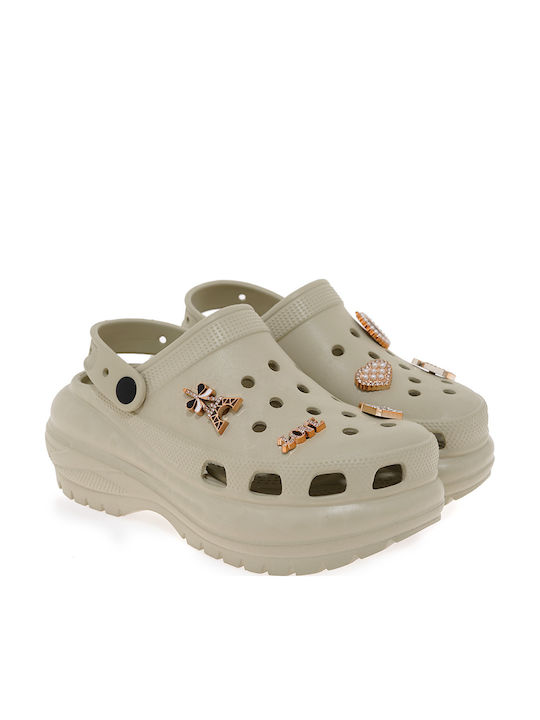 Seven Damen Clogs Beige