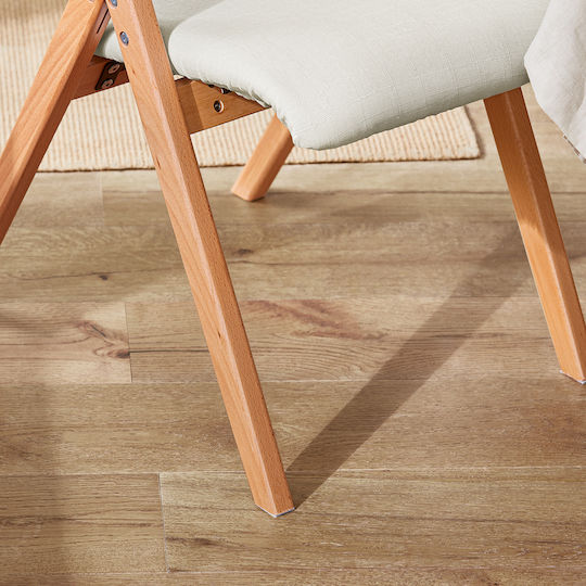 Wooden Foldable Kitchen Chair White 47x50x51cm