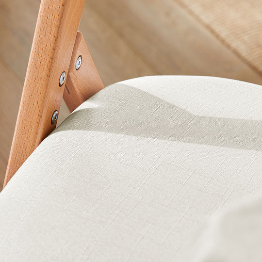 Wooden Foldable Kitchen Chair White 47x50x51cm