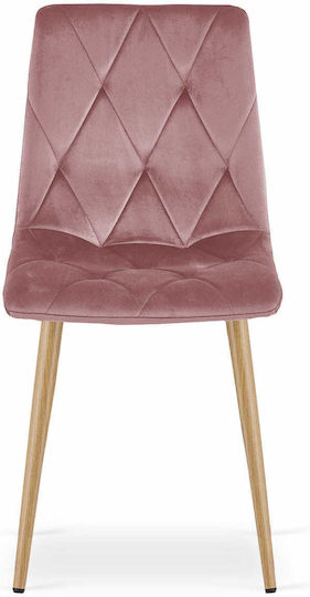 Καρέκλες Κουζίνας 67.5x59x58εκ. 3τμχ Pink Velvet Καρέκλες Κουζίνας 67.5x59x58εκ. 3τμχ Pink Velvet