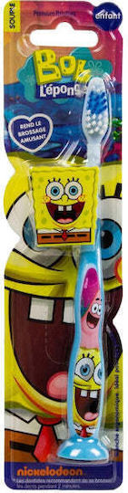Tinokou Ergonomic Children's Toothbrush Sponge Bob Blue
