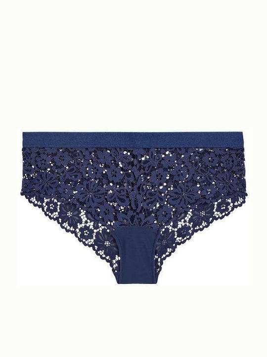 Damen Boxer mit Spitze Blue