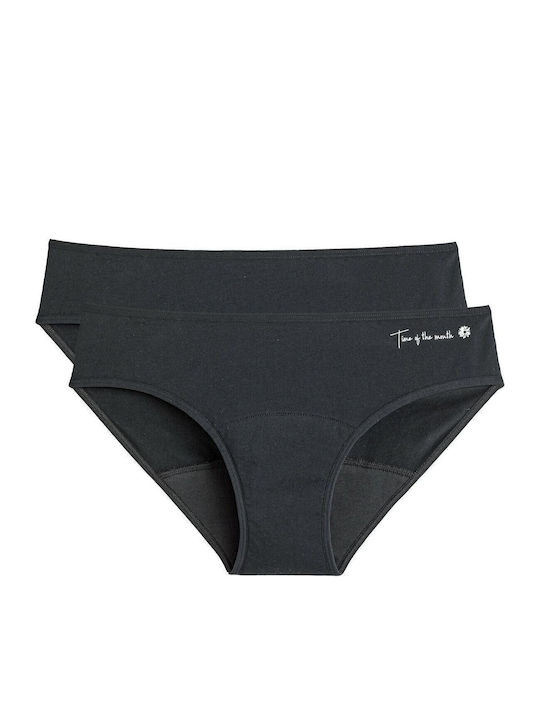 Висока талия Дамско Прашка 2Pack Black