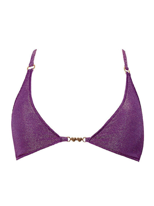 Bikini Τριγωνάκι με Ενίσχυση Μωβ