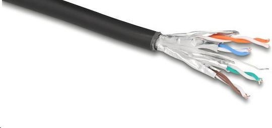 DeLock U/FTP (STP) Cat.6a (Gigabit) Καλώδιο Δικτύου Ethernet 50m Μαύρο