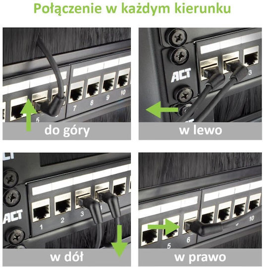 Techly U/UTP Cat.6a (Gigabit) Cablu De Rețea Ethernet 0.5m Negru