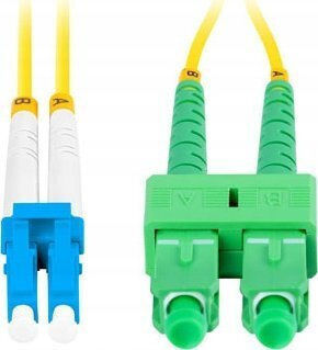 Lanberg Καλώδιο Οπτικής Ίνας LC/UPC-SC/APC 0.5m Κίτρινο