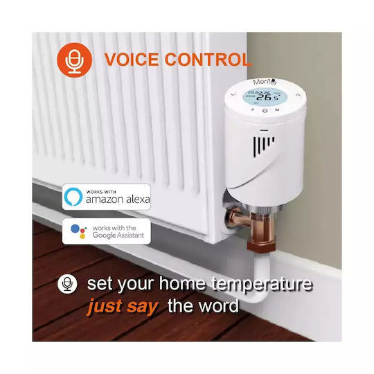 Kit Valve Termostatice Inteligente Pentru Radiator Mentor Tzb401 Zigbee Programabil Lcd Hub