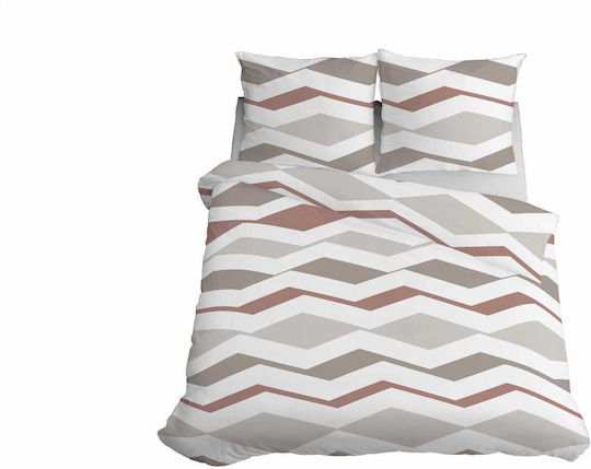 Detexpol Set Duvet Cover 220x200cm Queen Size with 2 Pillowcases Beige