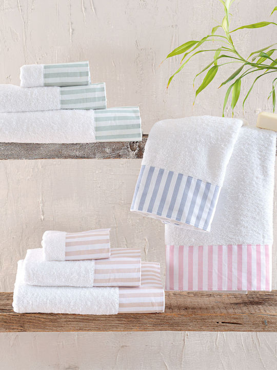 Rythmos Set of Bath Towels 3 pcs Eloise Light Blue Weight 500gr/m²