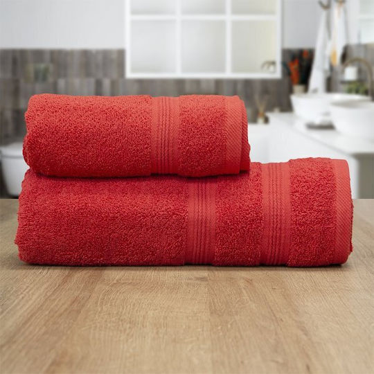 Lino Home Facecloth Marea 50x90cm Red Weight 480gr/m²