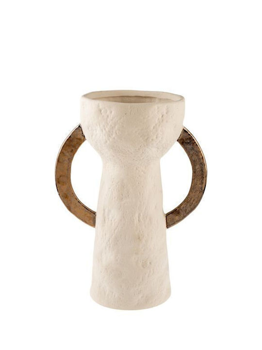 Zen Collection Decorative Vase Beige 18x16x32cm