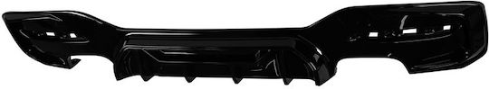 Rear Bumper Diffuser Bmw 1 Series F20 F21 15-19 M-packet Glossy Black 2 Double Exhaust Holes Left & Right Abs Plastic 1 Piece