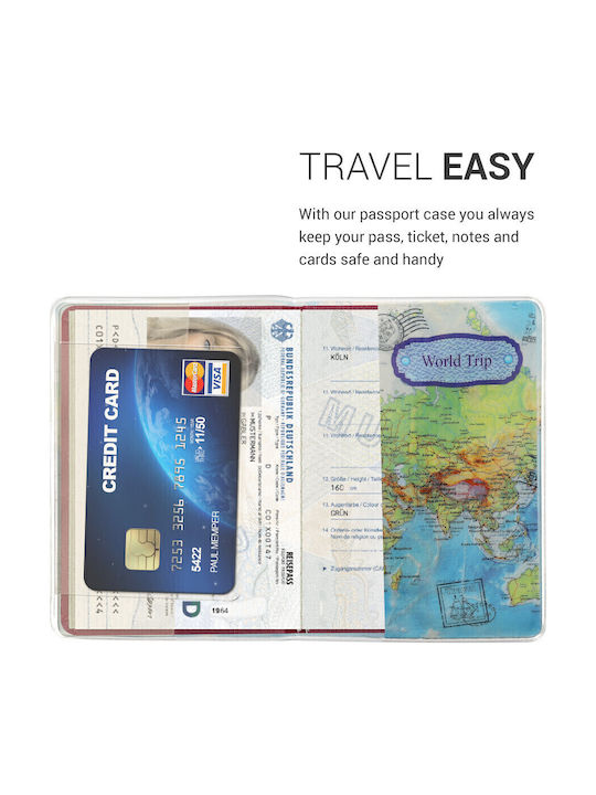 World Trip Passport Card Case Travel Map OEM
