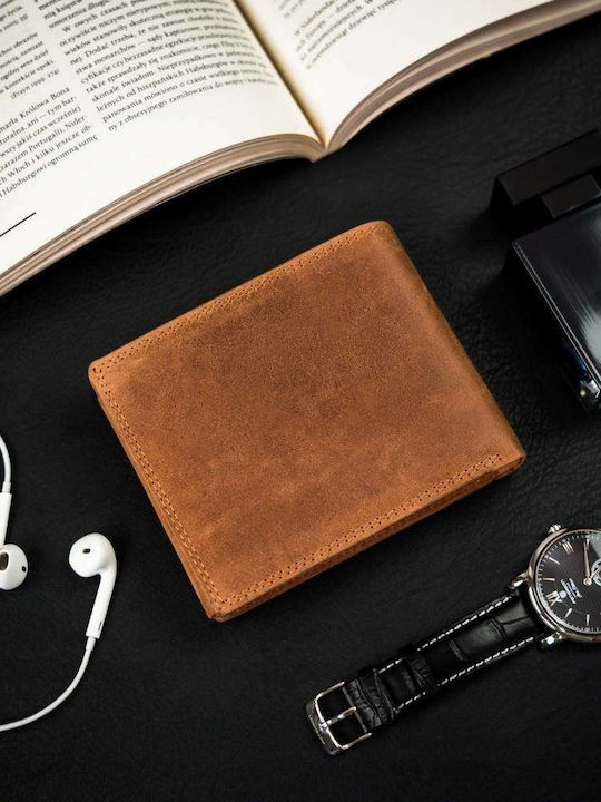 Leder Herren Geldbörse mit RFID Braun