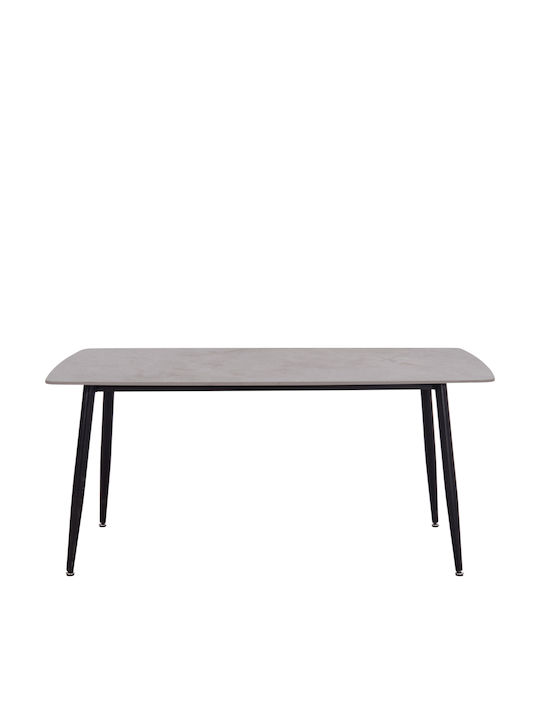 Raven Tisch Speisesaal Grey Marble 160x80x74cm