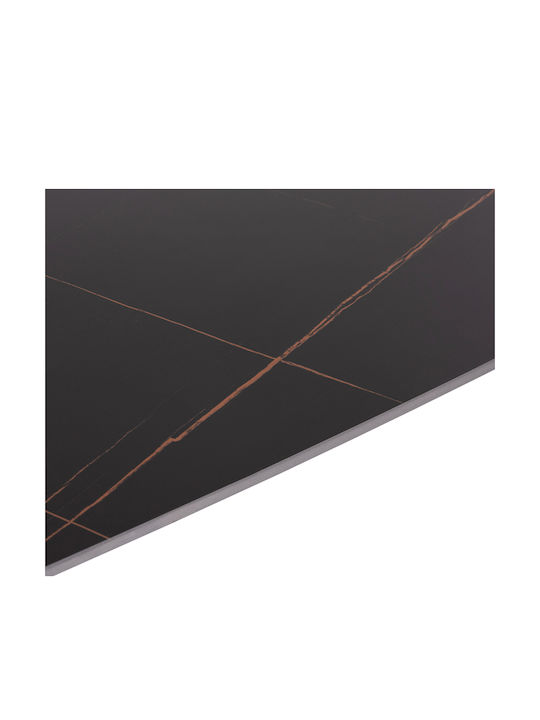 Raven Tisch Speisesaal Black Marble 160x80x74cm