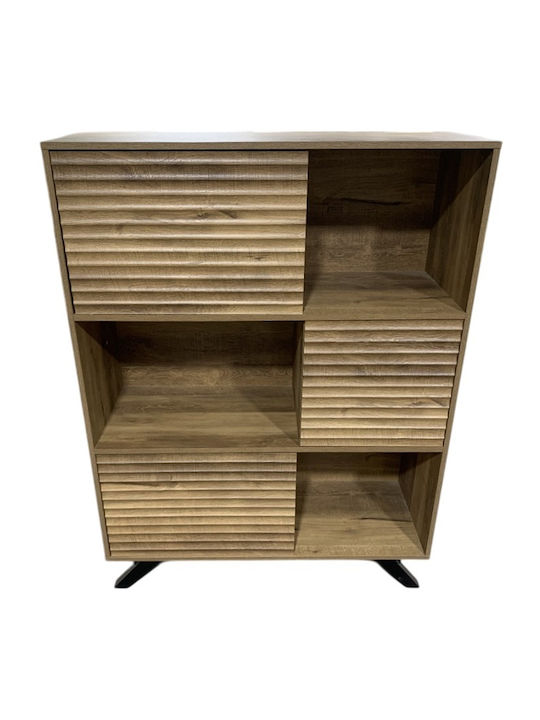 Polihome Tactile 3D Wooden Sideboard Beige 100x40x133cm