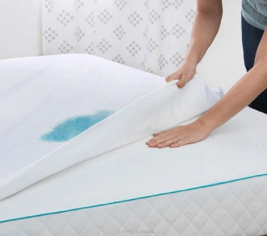 Kotonia Home Протектор за матрак Двоен Водоустойчив Бял 150x200бр