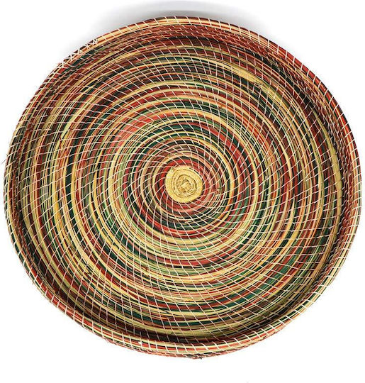 Wicker Round Decorative Tray 40x40cm