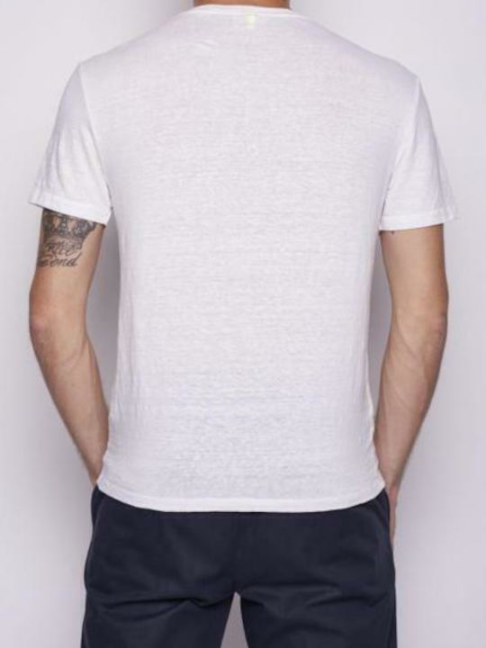T-shirt Λινό Wool&co Wo2380-wo2170 Λευκό 2380-2170-0001