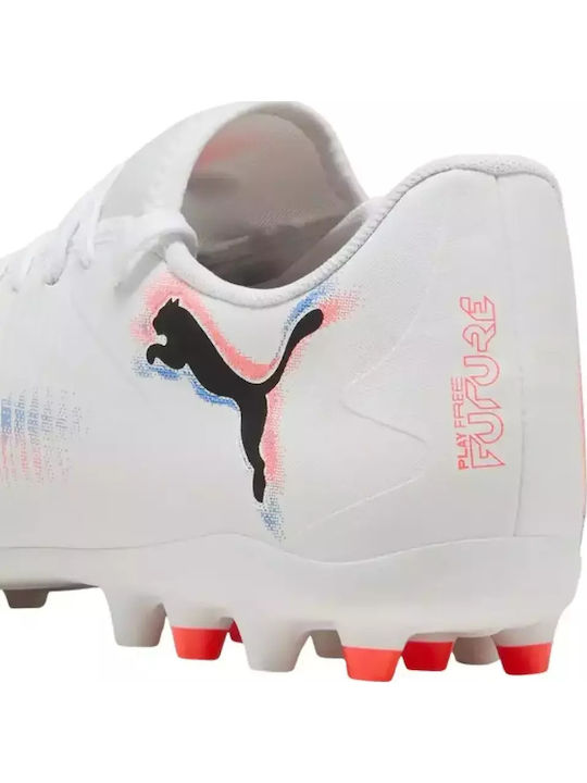PUMA Future 8 Play Football Shoes with Cleats MG White PUMA Future 8 Play Football Shoes with Cleats MG White