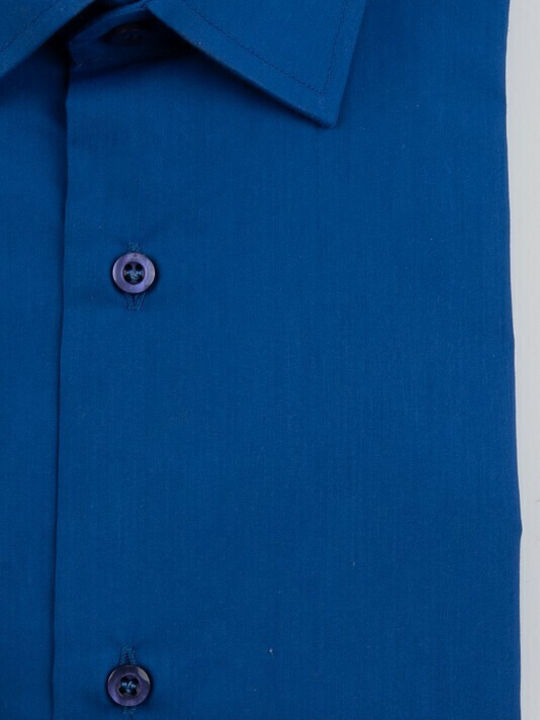 Poligianni-domino Cămașă Slim Fit 20502-44 Albastru Roua