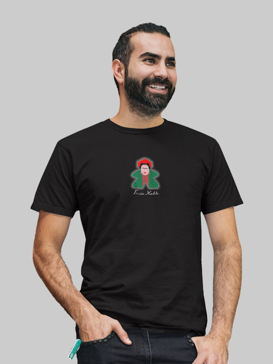 Frida Kahlo Meeple T-shirt Sky Blue