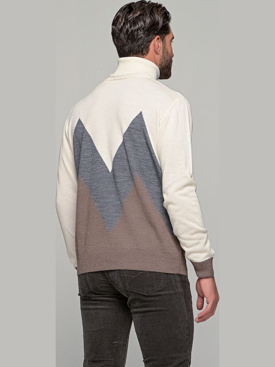 Phoenix Wool Men's Knitted Turtleneck 1310100 Ecru