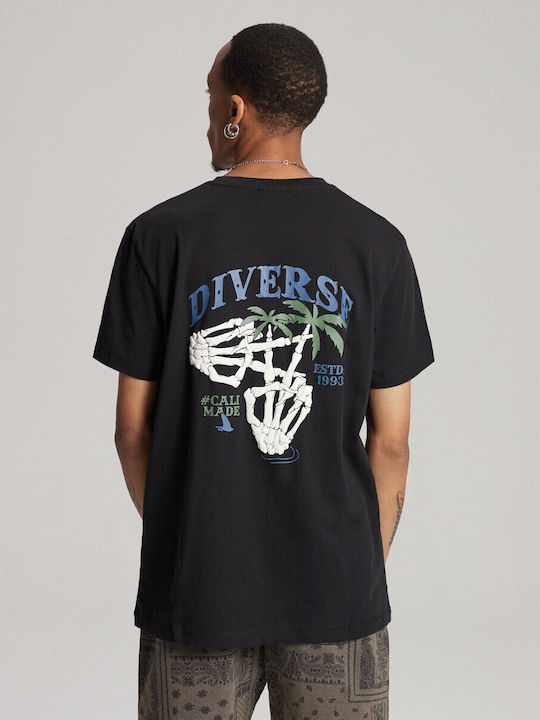 Diverse T-shirt Cali Back 02 Black