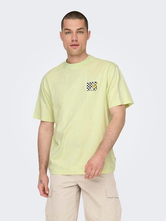 Mtv Music Television T-shirt – ’90s Backprint Edition Light Yellow