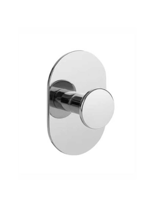 Laveo Άγκιστρο Μπάνιου Μονό με Βίδες ​4x4cm Inox Γκρι