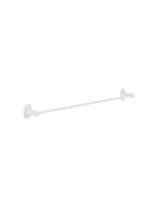 Laveo Καλόγερος Μπάνιου Μονός ​61x61cm Inox Λευκός