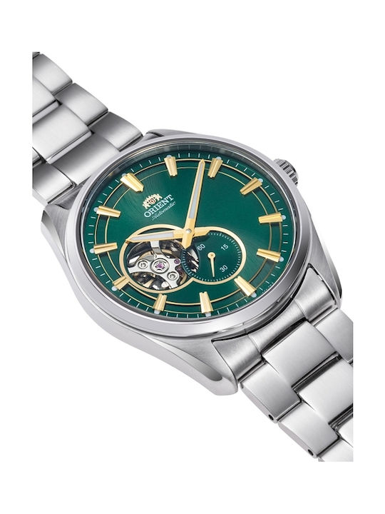 Orient Semi-skeleton Men's Watch 40.8mm Automatic with Silver Metal Bracelet