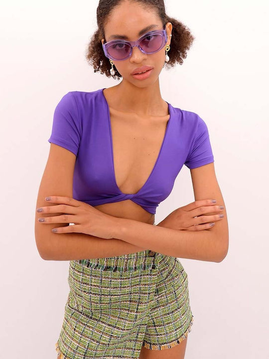 Vivian Γυναικείο Crop Top 95% Πολυεστερ