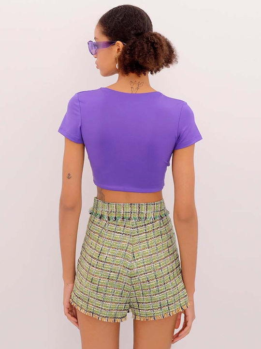 Vivian Damen Crop-Top 95% Polyester