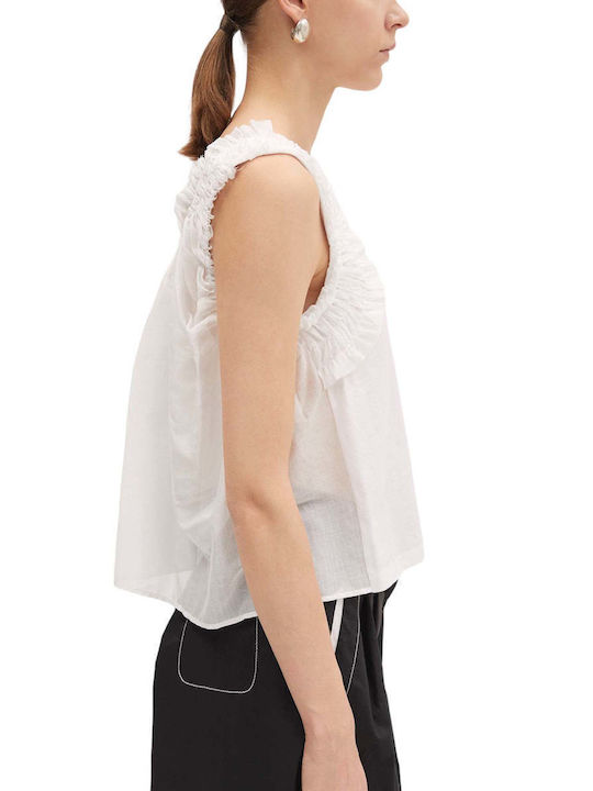 Ärmellose Bluse Mit Besonderem Muster