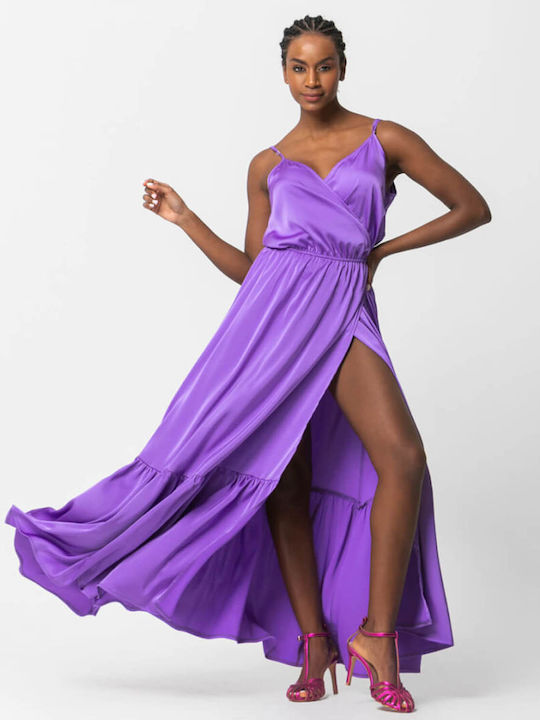 Γυναικείο Maxi Φόρεμα Sourloulou 23s924 Purple 0265000213005