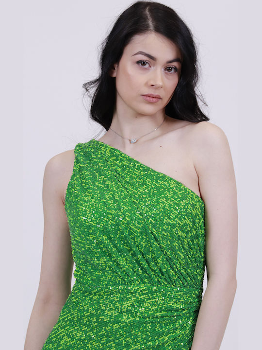 Aleya Long Dress Green 522 Πρασινο Γυναικειο Φορεμα
