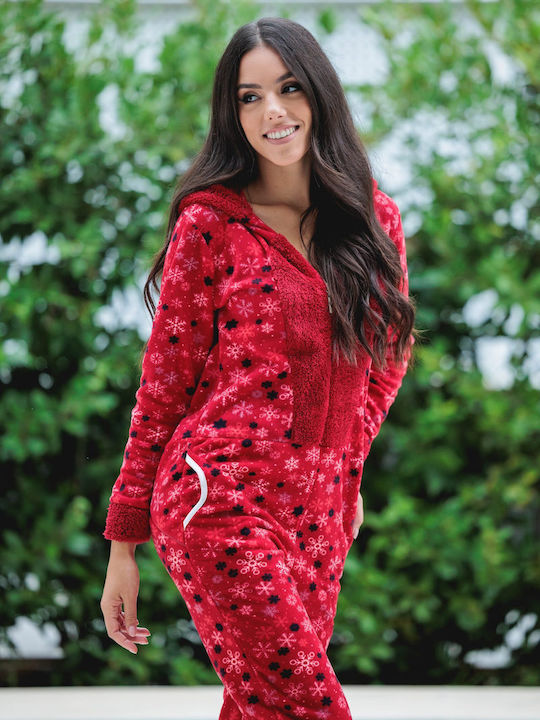 Γυναικεία Πυτζάμα Ολόσωμη Fleece 20192