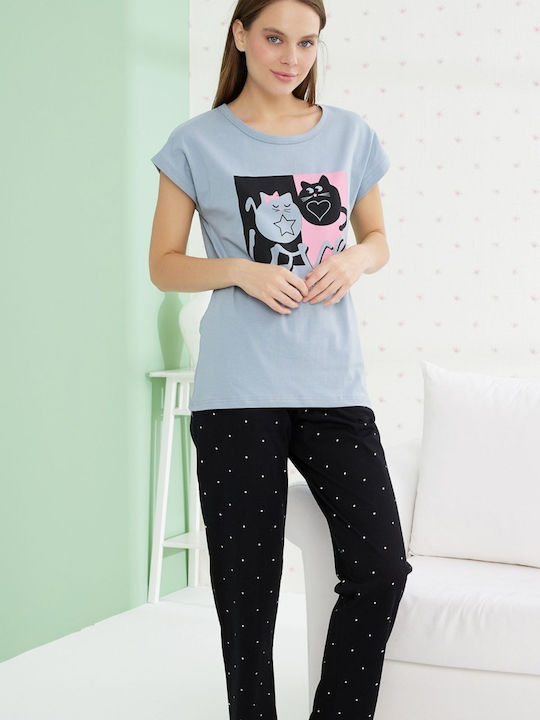 Pijamale Dama Misenza Silvia Bumbac Negru