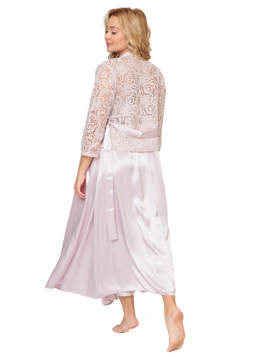 Seturi De Pijamale Pentru Femei Halat De Noapte Și Rochie 1876 Pudră