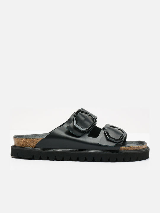 Genuins Sandale Casual Damă Din Piele Neagră Gen Galia Black