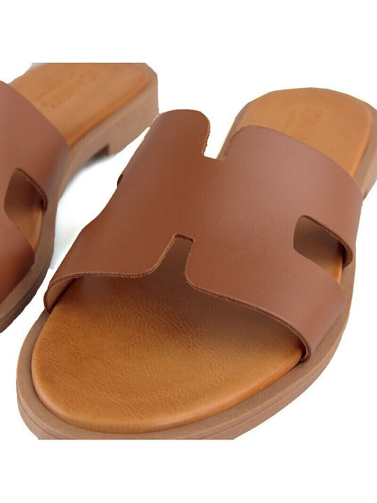 Camel Leather Handmade Flat Sandal Design