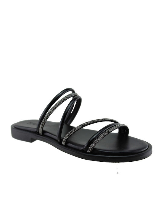Milanos Sandale Casual Damă De Piele 131 Negru Ațea